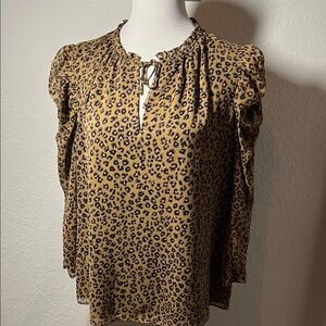 Cece New Leopard Print Top Medium